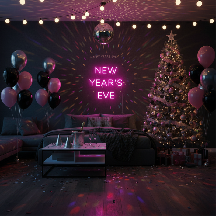 New Year’s Eve LED Neon Sign by LEDNeons - glowing festive sign perfect for countdown parties, events, and New Year celebrations.
