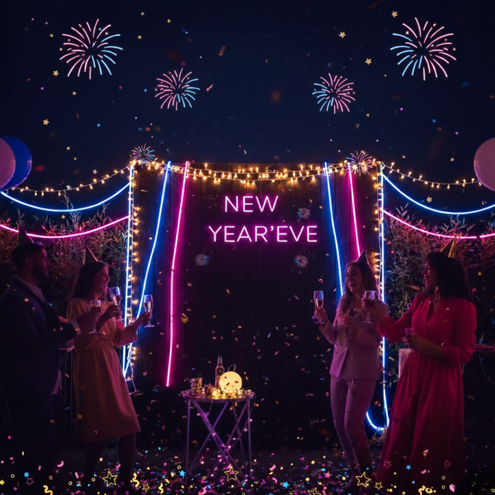 New Year’s Eve LED Neon Sign by LEDNeons - glowing festive sign perfect for countdown parties, events, and New Year celebrations.
