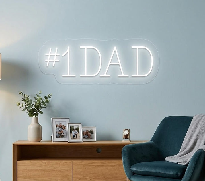 The Perfect Father's Day Gift #1 Dad LED neon sign