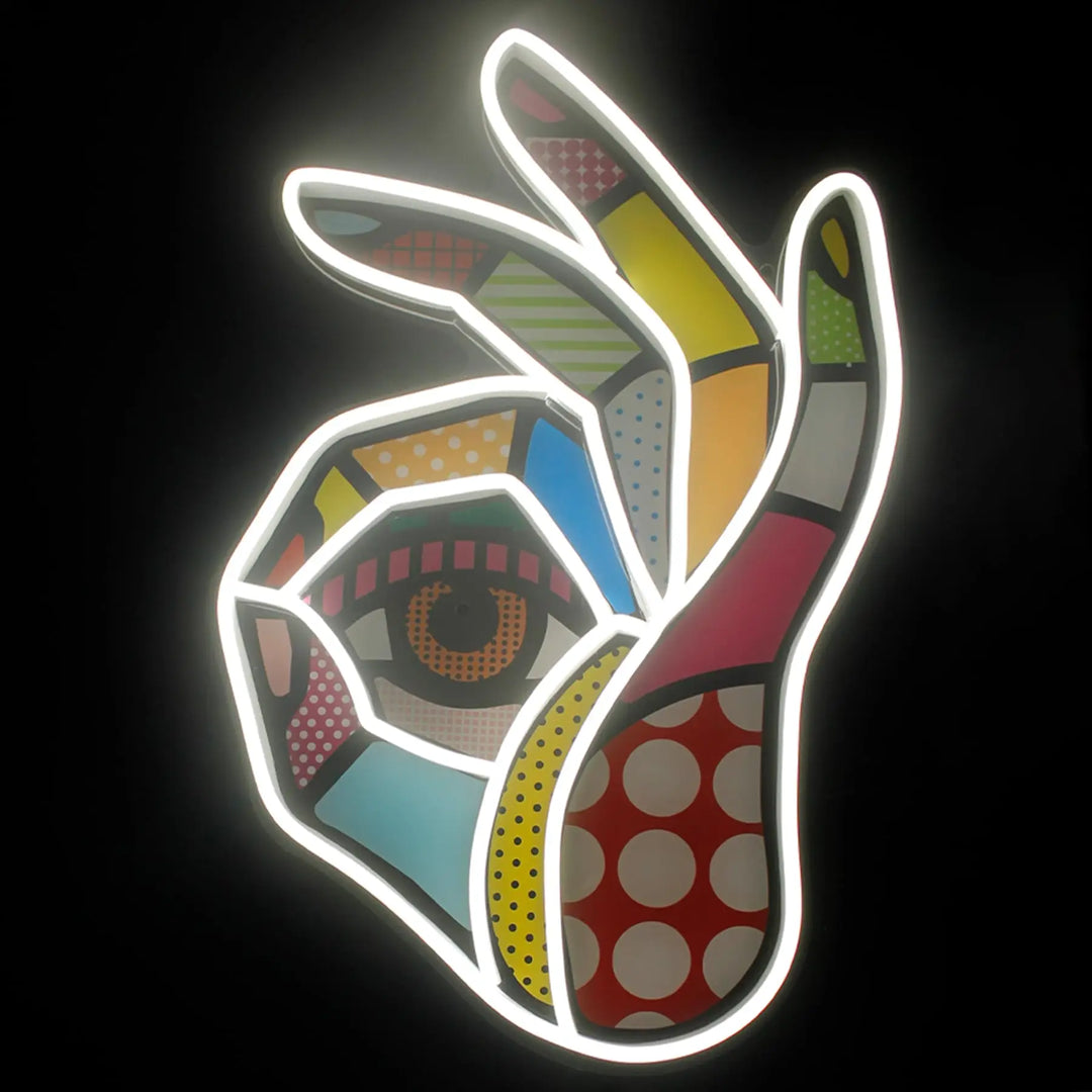 OK UV Art LED Neon Sign in by 
LEDNeons - adding a modern touch to wall décor and creative spaces