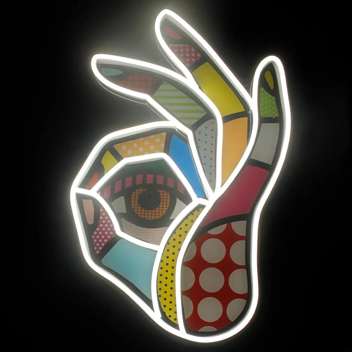 OK UV Art LED Neon Sign in by 
LEDNeons - adding a modern touch to wall décor and creative spaces
