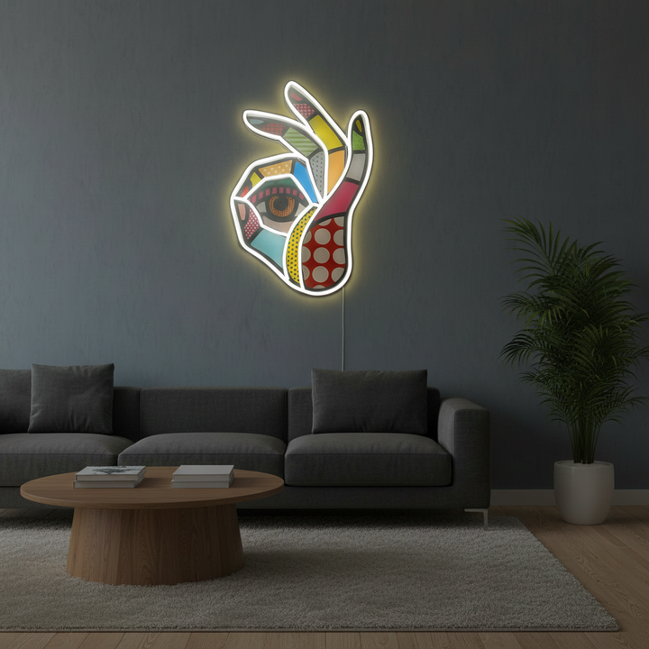 OK UV Art LED Neon Sign in by 
LEDNeons - adding a modern touch to wall décor and creative spaces