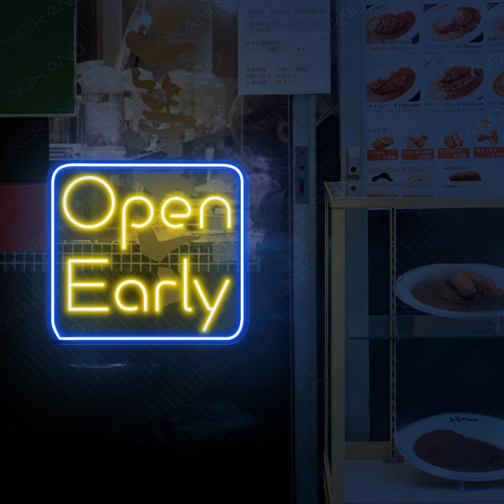 Open Early Business Neon Sign by LEDNeons - Create Visibility to your Business with this bright Neon sign 