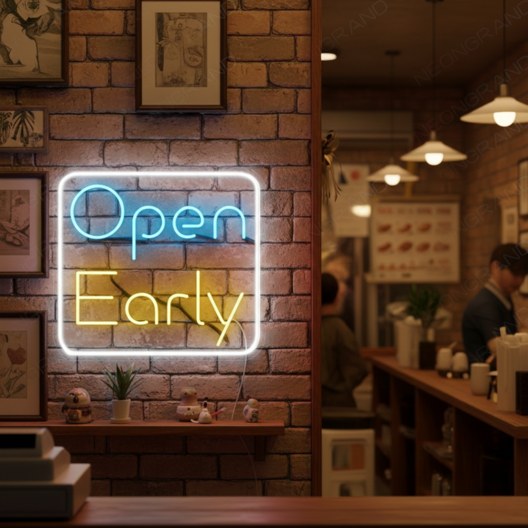Open Early Business Neon Sign by LEDNeons - Create Visibility to your Business with this bright Neon sign 