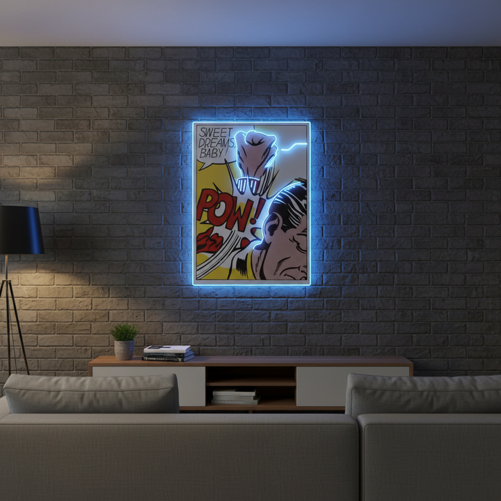 POW Punch UV Neon Light by LEDNeons – bold comic-style neon artwork