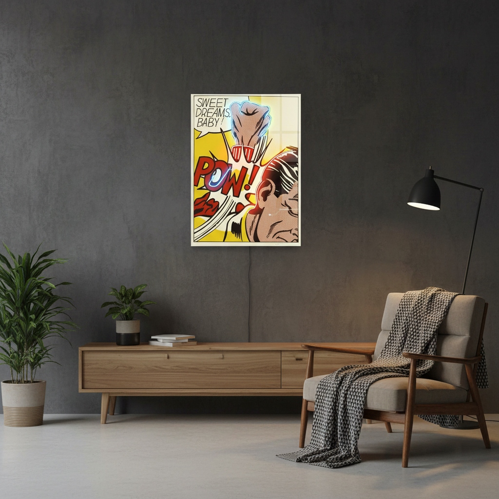 POW Punch UV Neon Light by LEDNeons – bold comic-style neon artwork