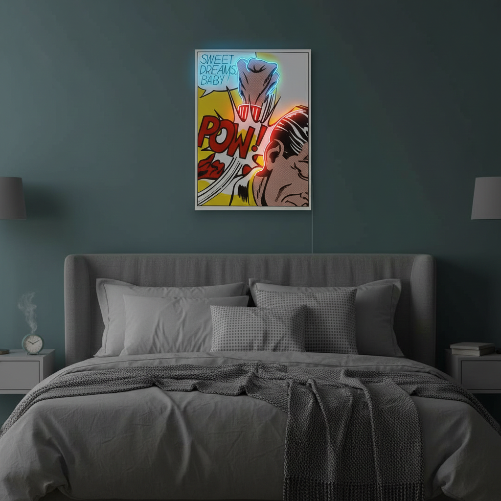 POW Punch UV Neon Light by LEDNeons – bold comic-style neon artwork