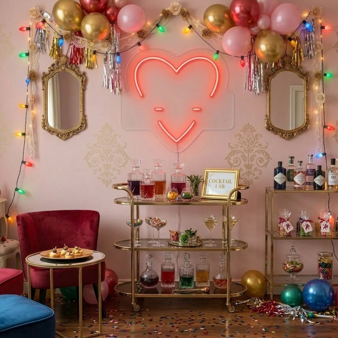 Personalized Date Heart Valentine's Day Neon Sign by LEDNeons - symbolizing love and memories.