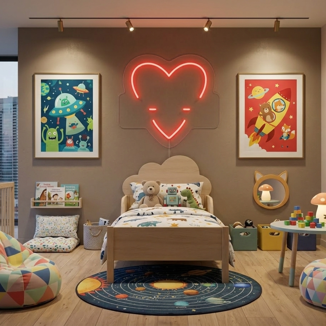 Personalized Date Heart Valentine's Day Neon Sign by LEDNeons - symbolizing love and memories.