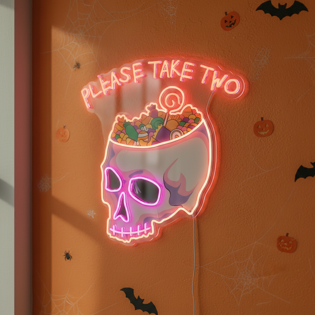 Please Take Two" Halloween LED Neon Sign by LEDNeons