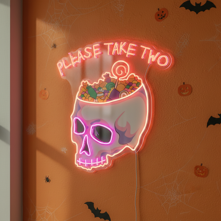 Please Take Two" Halloween LED Neon Sign by LEDNeons