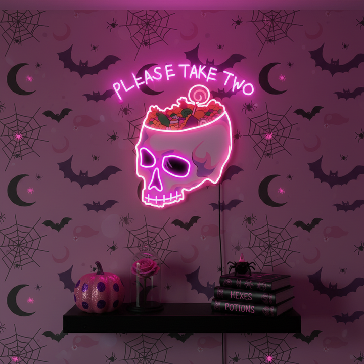Please Take Two" Halloween LED Neon Sign by LEDNeons