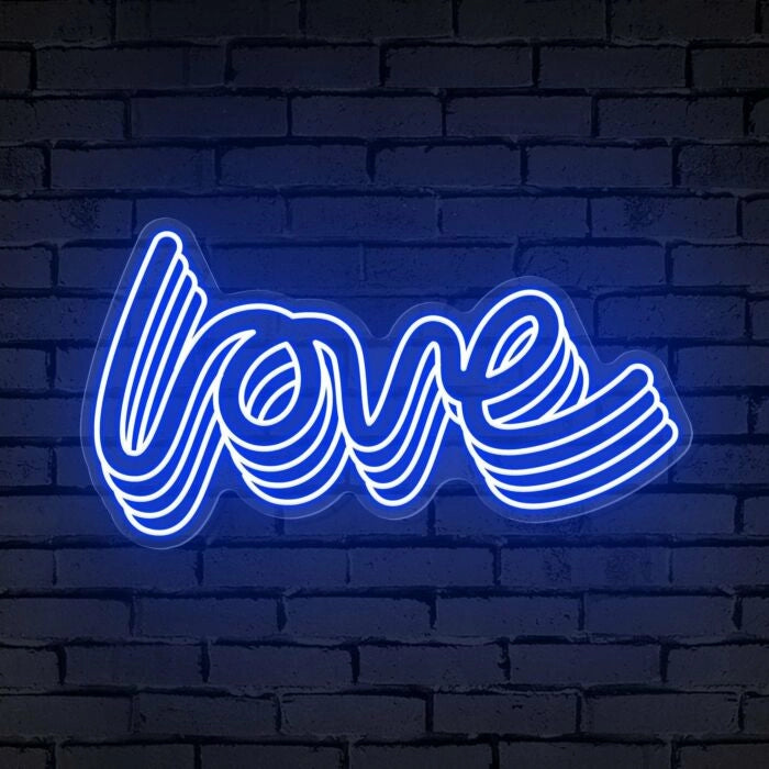 Polychrome Love Word Valentine's Day LED Neon Sign by LEDNeons - symbolizing romance and joy.