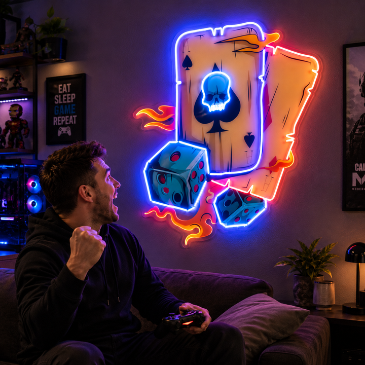 Poker UV LED Neon Sign