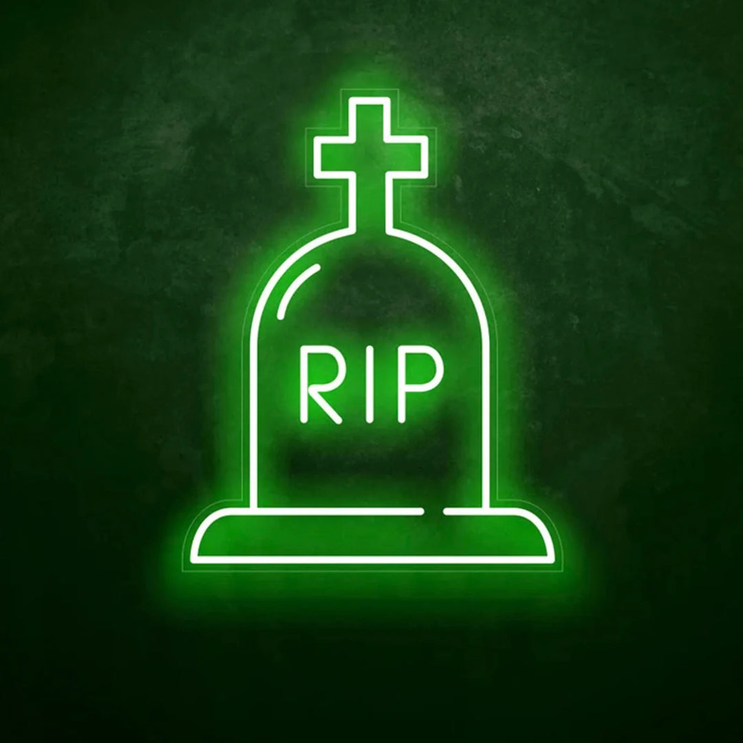 RIP Halloween LED Neon Sign by LEDNeons - Green
