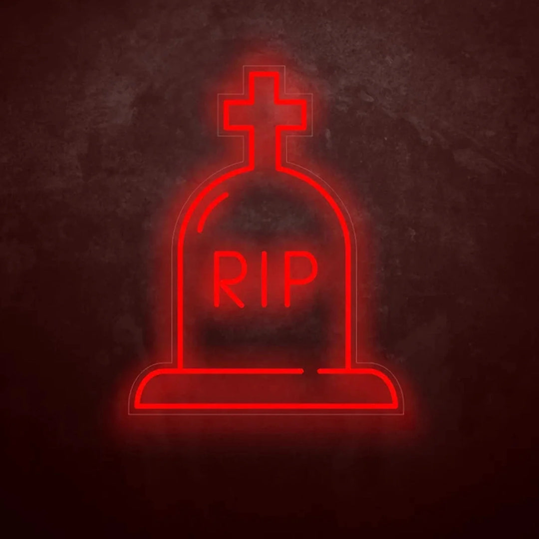 RIP Halloween LED Neon Sign by LEDNeons- Red