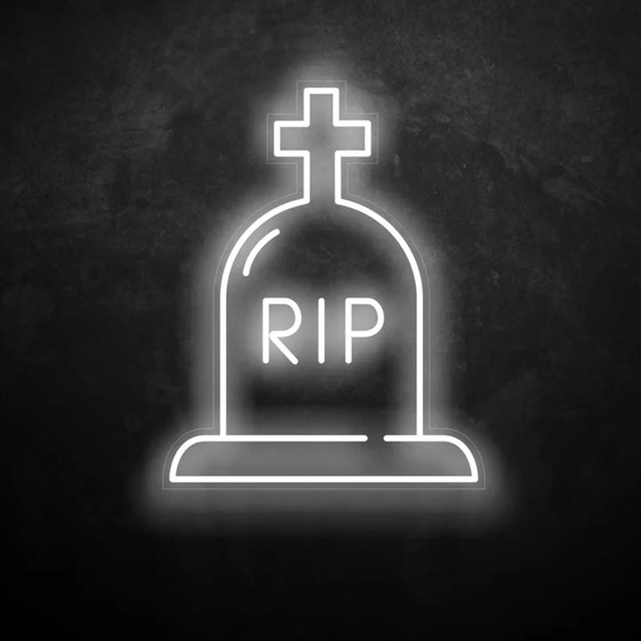 RIP Halloween LED Neon Sign by LEDNeons - White