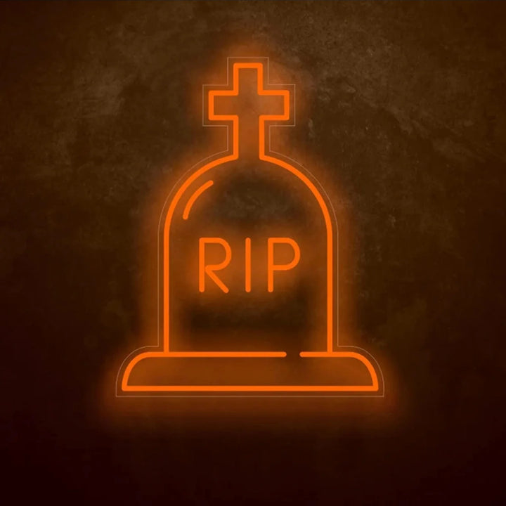 RIP Halloween LED Neon Sign by LEDNeons - Orange