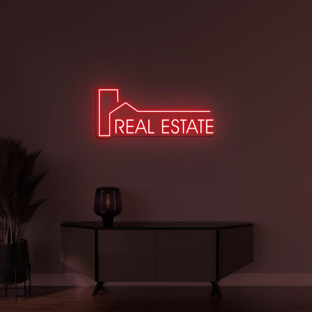 Real Estate Business Neon Sign by LEDNeons - Light up your Office Front with this glowing Neon Sign 