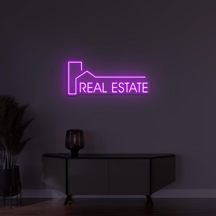 Real Estate Business Neon Sign by LEDNeons - Light up your Office Front with this glowing Neon Sign 