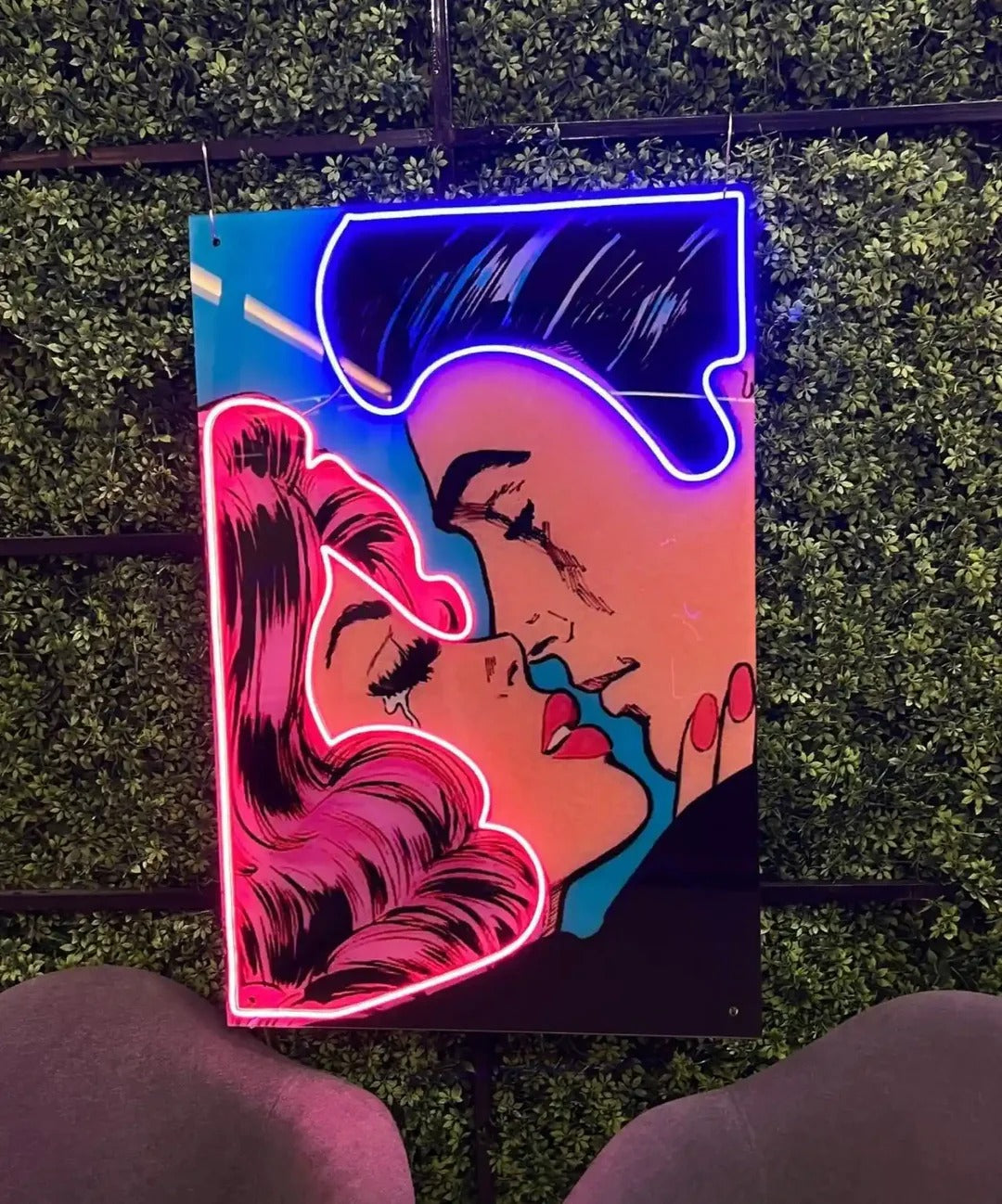 Retro Love UV Art LED Neon Sign by LedNeons.com