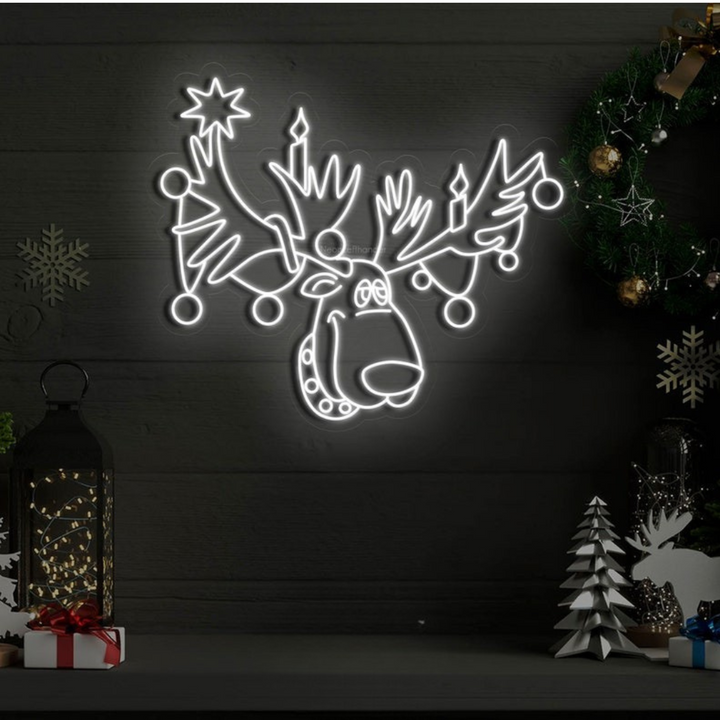 Rudolph the Red-Nosed Reindeer Neon Sign by LEDNeons - Light up your holidays with this festive Rudolph the 