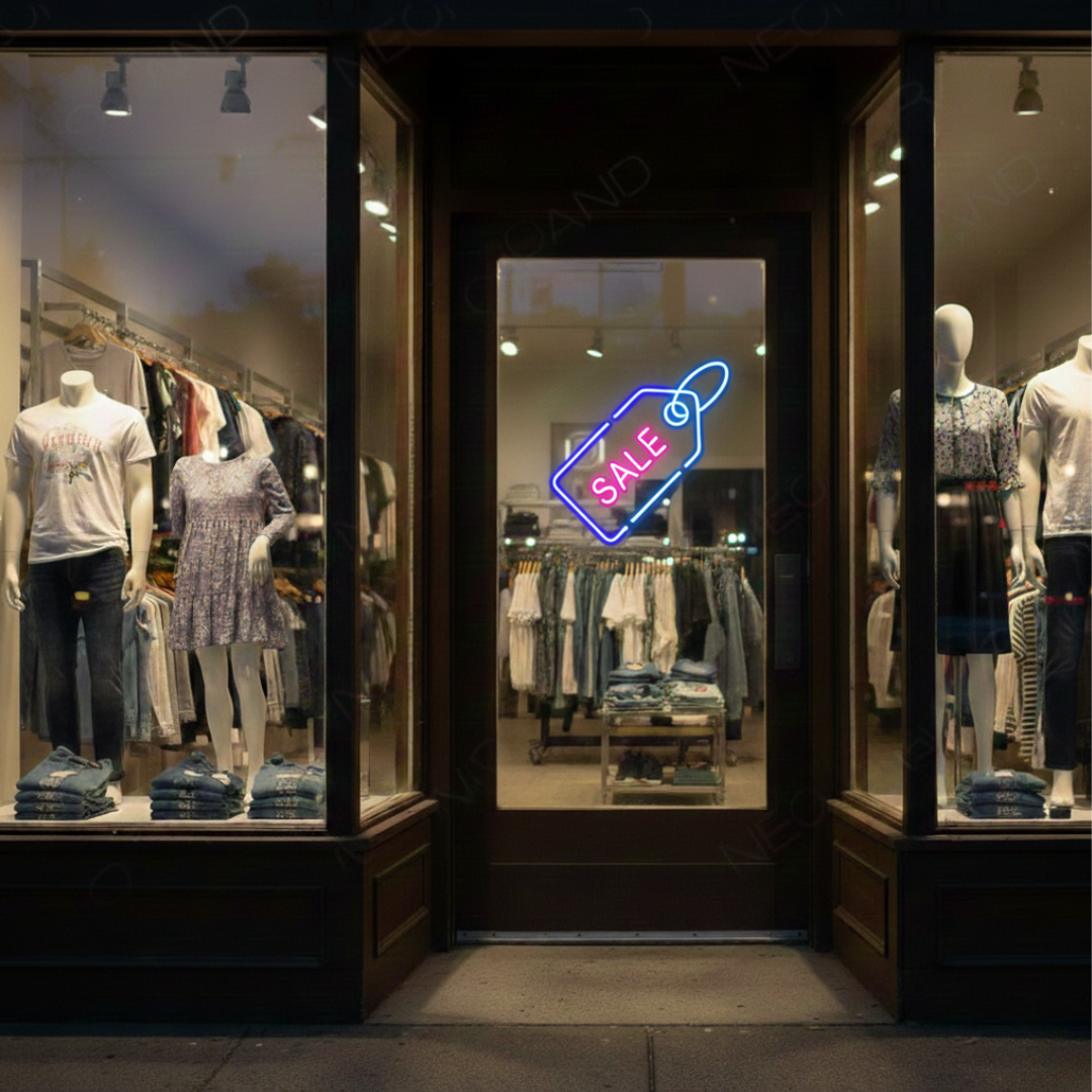 Sale Business Neon Sign by LEDNeons - Modern neon sign  Great for boosting visibility and drawing attention to promotions.
