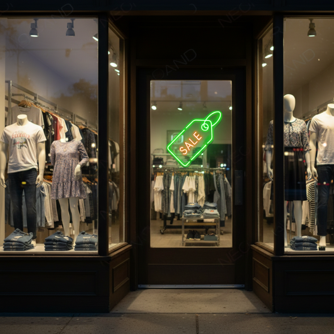Sale Business Neon Sign by LEDNeons - Modern neon sign  Great for boosting visibility and drawing attention to promotions.