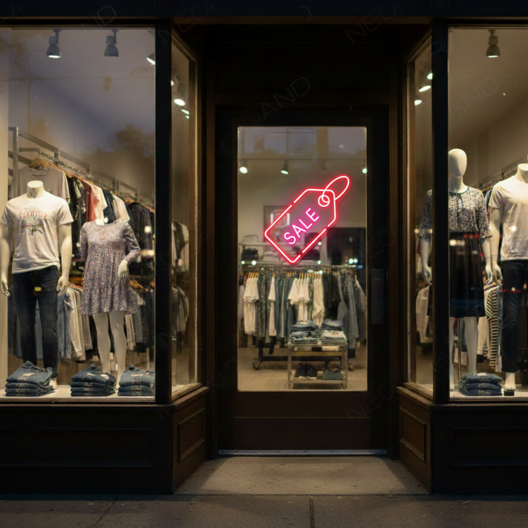 Sale Business Neon Sign by LEDNeons - Modern neon sign  Great for boosting visibility and drawing attention to promotions.