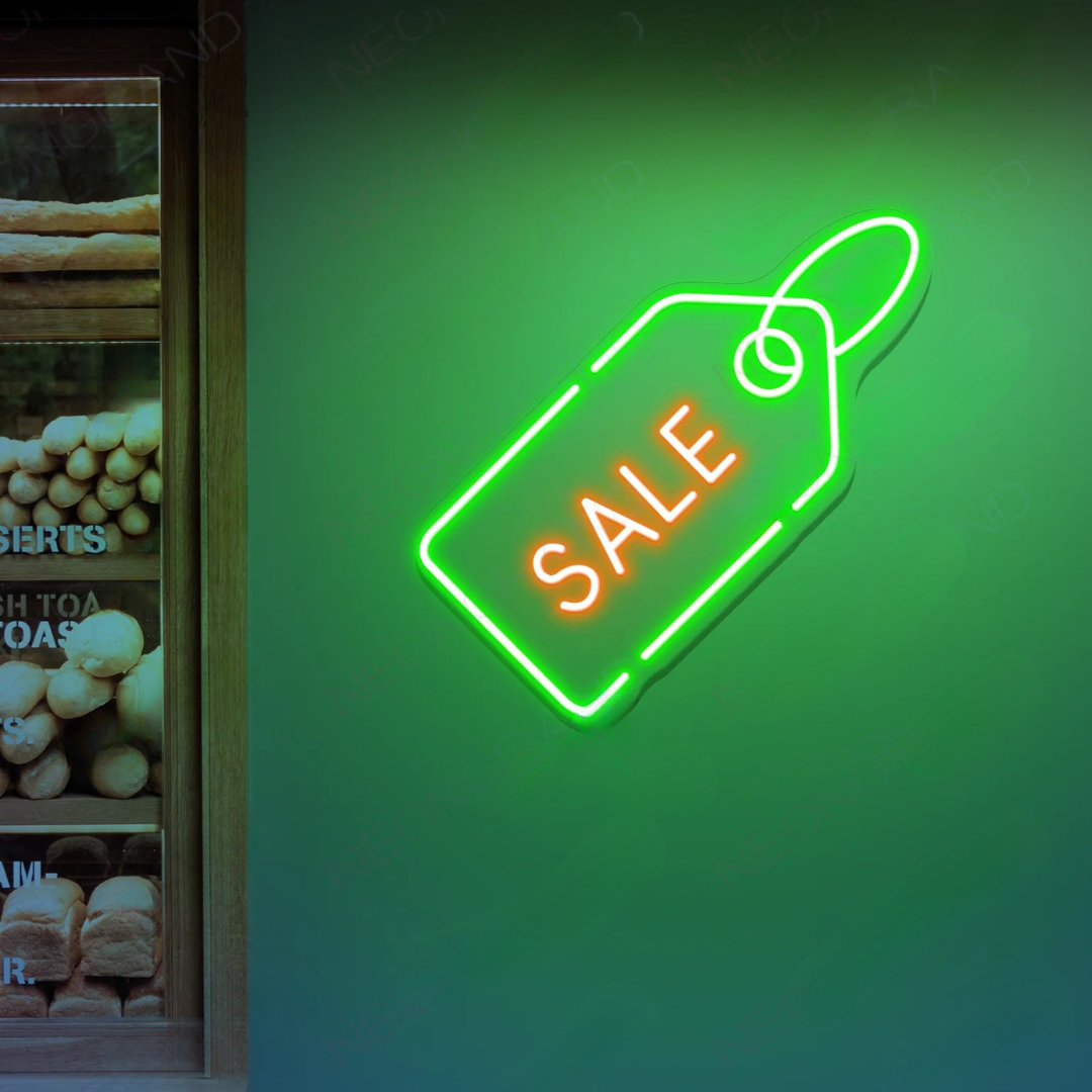 Sale Business Neon Sign by LEDNeons - Modern neon sign  Great for boosting visibility and drawing attention to promotions.