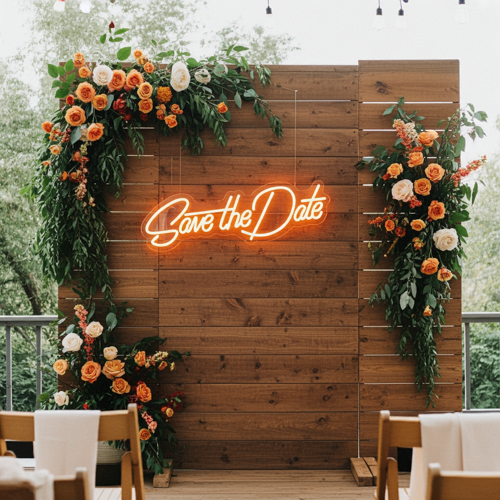 Save The Date Wedding LED Neon sign by LEDNeons