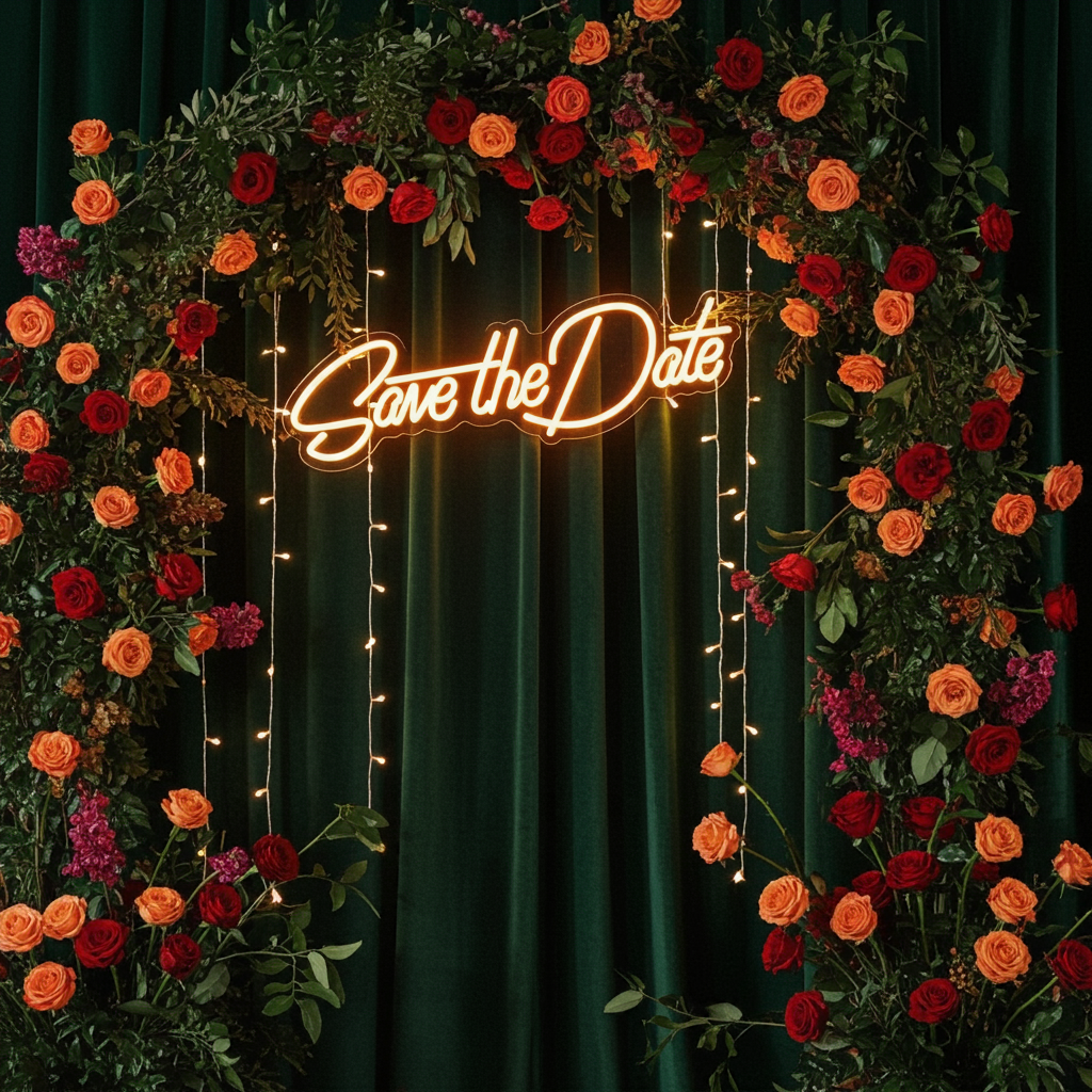 Led Date Sign Save The Date Wedding LED Neon Sign - LedNeons