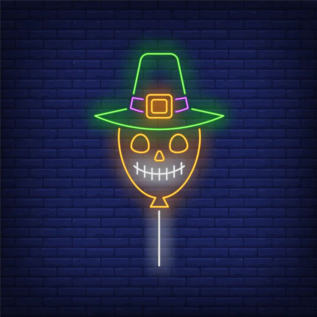 Scarecrow Halloween LED Neon Sign by LEDNeons - unique glowing decoration for haunted nights.