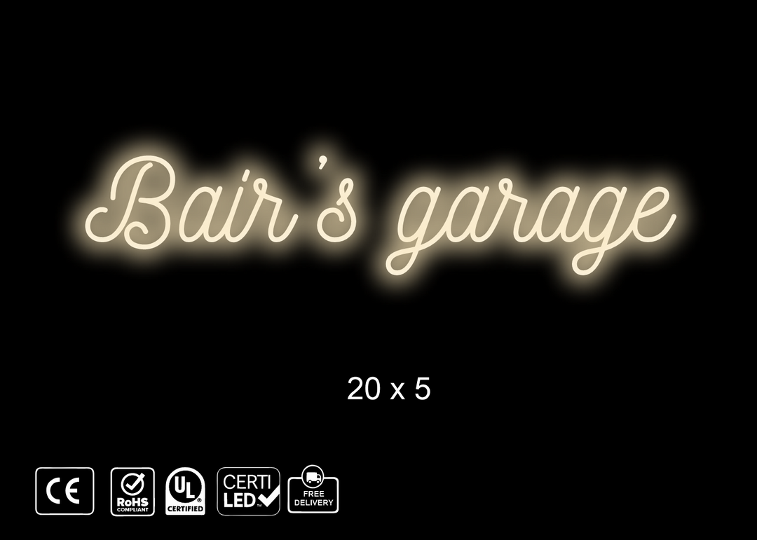 Custom Neon sign for Bair