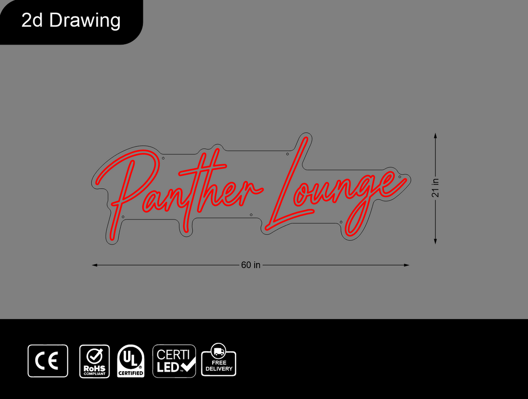 Custom Neon Sign for Panther lounge