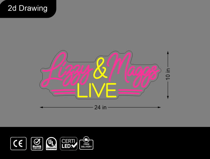 Custom Neon Sign for Elizabeth Stewart