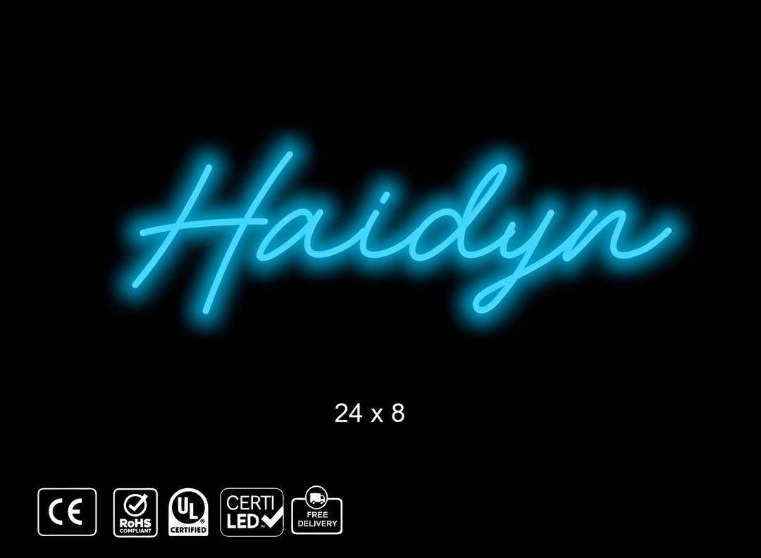 Custom neon sign for Robert Hudson