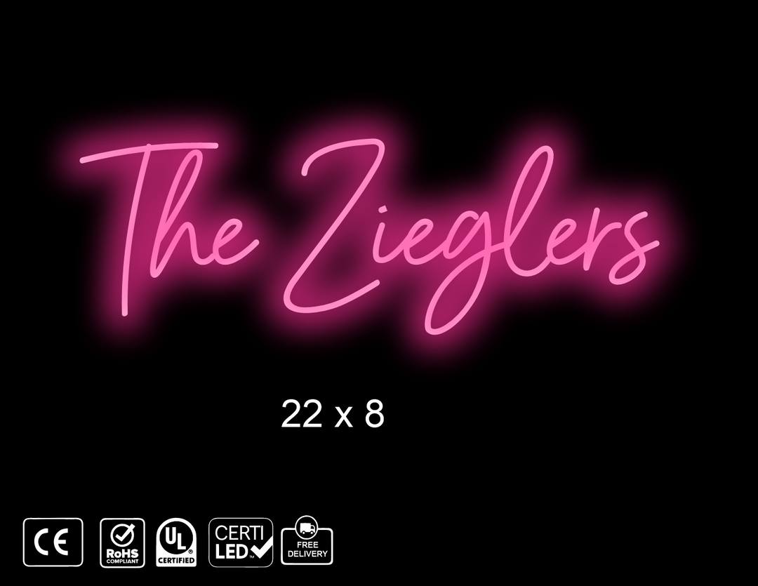 custom neon sign for Blake Ziegler