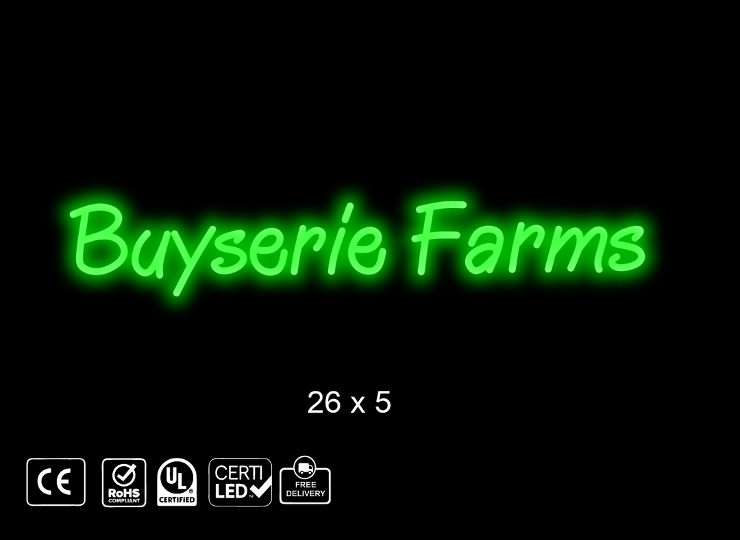 Custom Neon sign for greg buyserie