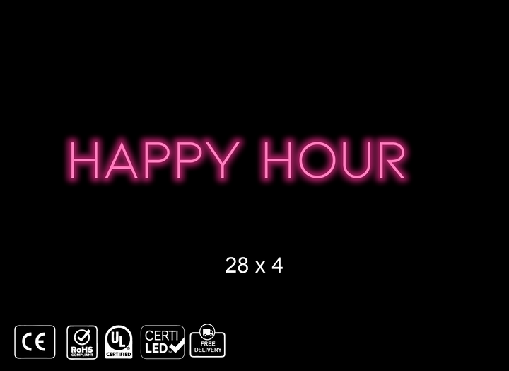 Custom Neon sign, Happy Hour