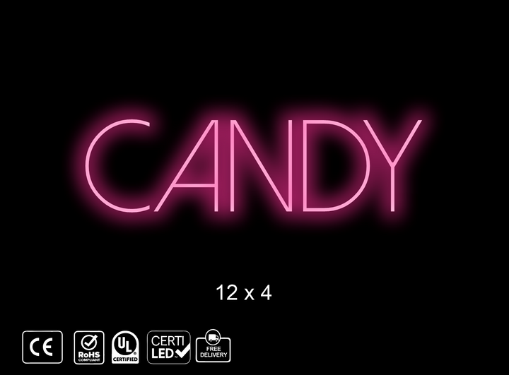 Custom Neon sign for Candy
