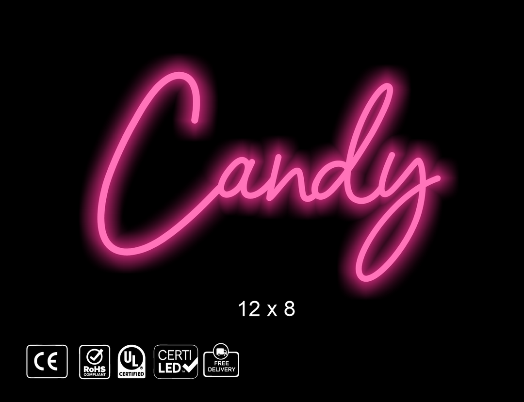 Custom Neon sign for Candy