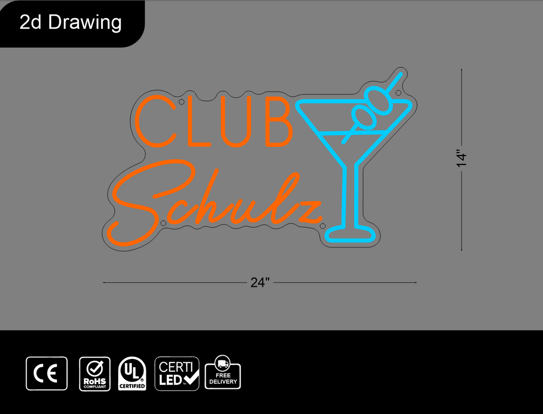 Updated custom neon sign for Danny Schulz