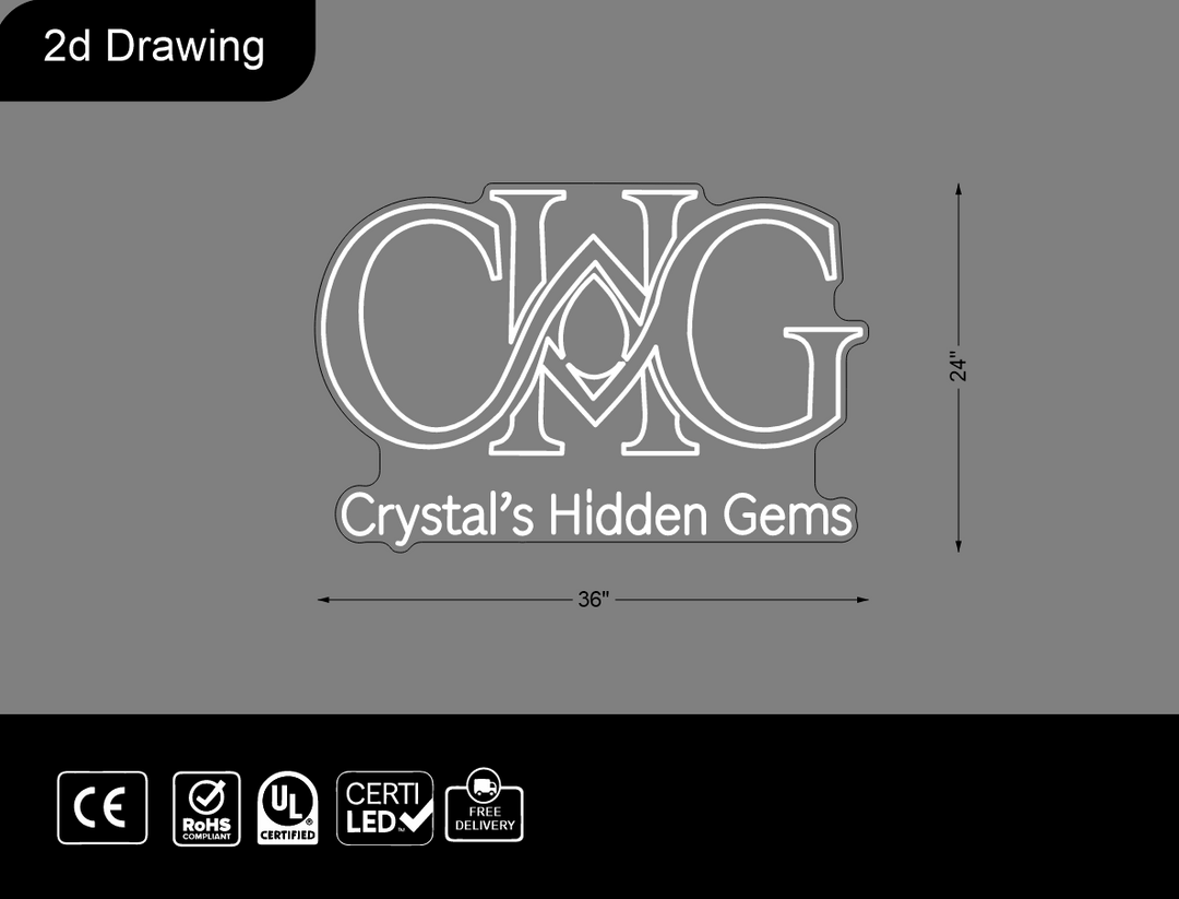Custom Neon sign for Crystal Oestreich