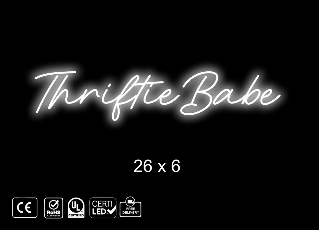 Custom Neon sign for Thrift Babe