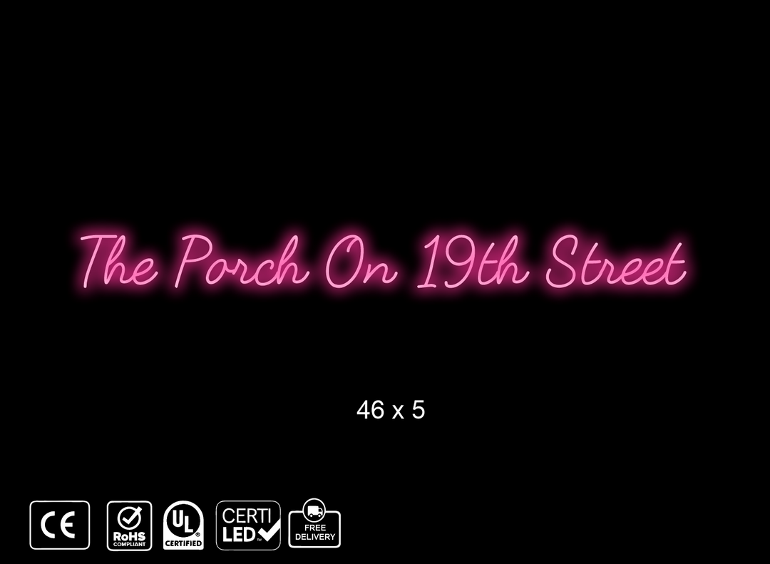 Custom Neon sign, The Porch
