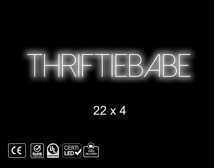 Custom Neon sign for Thrift Babe