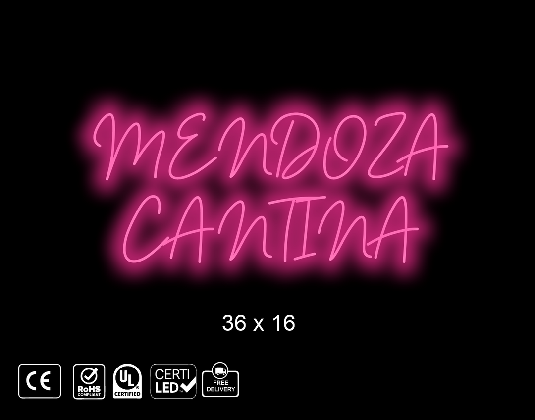 Custom neon sign for Mark Mendoza