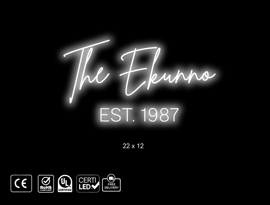 custom neon sign for Oak Ekunno