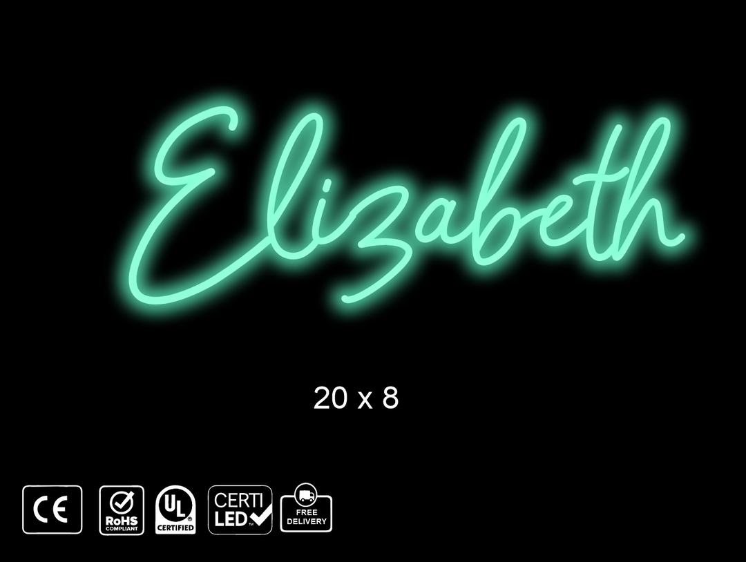 Custom neon sign for Elizabeth